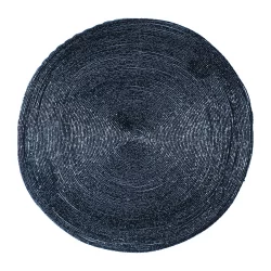 Individual Secret Gourmet Acrilico Algodon Redondo 35Cm Pearly Azu