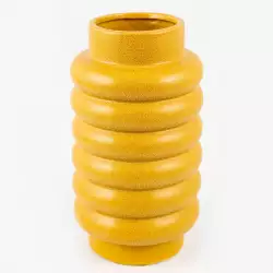 Jarron Decorativo 81437 En Ceramica Amarillo Pequeno
