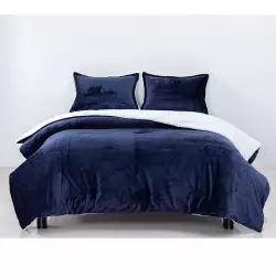 Juego De Edredón Doble Velvet Navy
