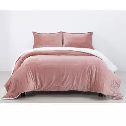Juego De Edredón Queen Velvet Blush