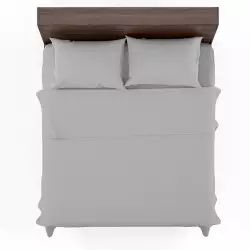 Juego De Sábanas King 100% Algodon 300 Hilos Ice Gray