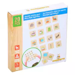 Juego Mesa Opuestos  Marionette Wooden Toys X20 Pzs