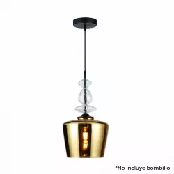 Lámpara Colgante Akira Gold Vidrio Color Dorado