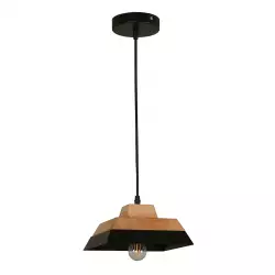 Lámpara Colgante Negro 1L E27 40W 3