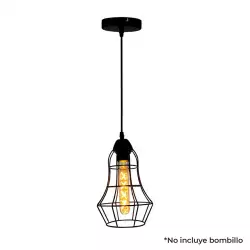 Lámpara Colgante Nydia Metalica Negra