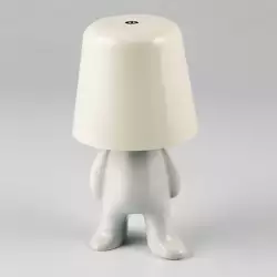 Lampara mesa concepts Crystal Blue 9x19x9cm blanco 1 pz resina