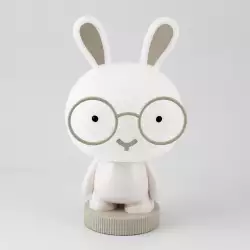 Lampara Mesa Infanti Ikelite Conejo 17X35Cm Blanco 2 W 100% Pla