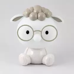 Lampara Mesa Infanti Ikelite Oveja 19X28Cm Blanco 2 W 100% Plas