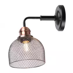 Lámpara Pared Negro 1L E27 60W