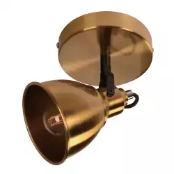 Lámpara Techo Reflectora Bronce Satinado 1L E14 40W