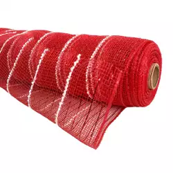 Malla Nav Rojo Lineas Blancas 25Cmx9Yds Santini 130-6600098/25