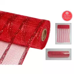 Malla navideña de 823x25cm rojo