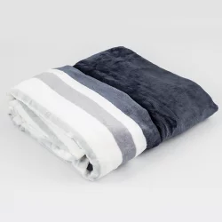 Manta Expressions Setx2 110X140Cm Flannel Tom Azul Rayas