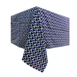 Mantel expression estampado chevron navy