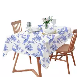 Mantel Expressions 891456 Estampado 140X220Cm Mediano Azul 100%