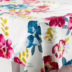 Mantel Expressions Flora Estampado 150X210Cm Blanco Algodon Ri-24