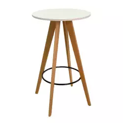 Mesa Auxiliar Expressions 60X102X60Cm Blanco 40% Mdf 60% Meta