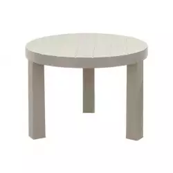 Mesa auxiliar redonda baru gris taupe