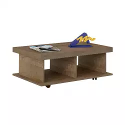 Mesa De Centro Bertolini Dunas 59X90X35Cm Cafe Mdp 3324