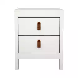 Mesa De Noche Madrid 796604949 2 Cajones Blanca