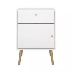 Mesa Noche Tvilum Bodo 50X72X39Cm Blanco
