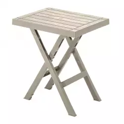 Mesa plegable baru rectangular taupe