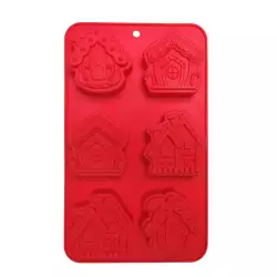 Moldes Expressions 6 ud 16X27Cm Rojo  Silicona