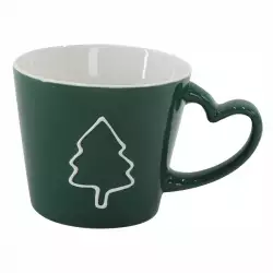 Mug taza 370ml navideña corazon verde Expressions christmas