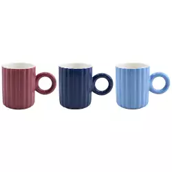 Mug Taza Expressions Multicolor 370 Ml 3 Ud Porcelana 93F-020-1467