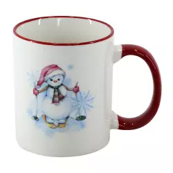 Mug taza navideña 310ml muñeco nieve Expressions christmas