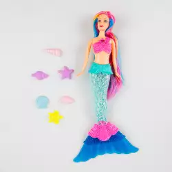 Muneca Fashion Maypa Sirena Accesorio 23X5Cm Azul