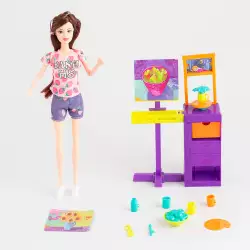 Muñeca maestra de arte con accesorios