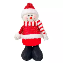 Muñeco H-Nieve Parado Bajo Rojo-Blanco 15X7.5X34Cm Santini 150-8000500B