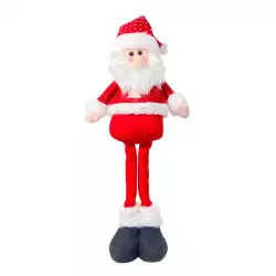 Muñeco Santa Parado Patas Largas Rojo-Blanco 16X7X52Cm