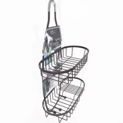 Organizador Bathliss 24273Rust Para Baño Caddy Satinado 2 Niveles