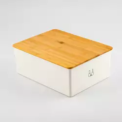 Organizador Cajon Haixing Con Tapa Brasier 32X24X11Cm Crema Plast