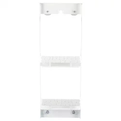 Organizador Damecos Obb1B Para Bano Caddy Plastico Blanco 2 Nivele
