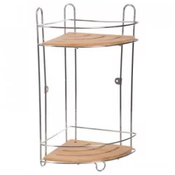 Organizador De Baño Bambú 140740 5Five - Café/Plateado