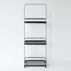 Organizador De Baño Expressions Hierro Negro Mate