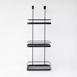 Organizador De Ducha Expressions 26X20X72Cm 3 Niveles Negro Mate