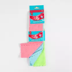 Pano Cocina Ms Clear Set 35X25Cm Multicolor 3 Ud Microfibra