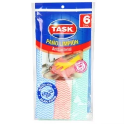 Paño Task Limpión Set X 6 Unidades Multicolor