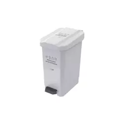 Papelera Estra Bins Estra Eciclable Aprovechab Pedal 10 Lt Blanc