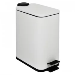 Papelera Exp Pedal 5 Lt Rectangular Blanca 18081-20530Wh