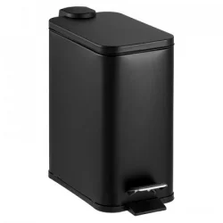 Papelera Exp Pedal 5 Lt Rectangular Negro Satinado 18081-20530Bk