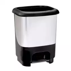 Papelera Great Plastic 2527 Pedal  Negro Metal 10L