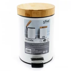 Papelera Metal 5Five Poubelle-Plata