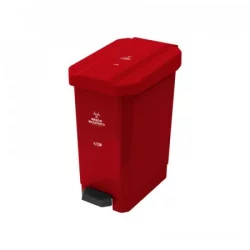 Papelera Pedal Estra 4-1040721 Rojo Riesgo Bio 22 Lt