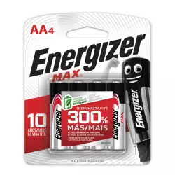 Pila Energizer  Aa X4 Alcalina