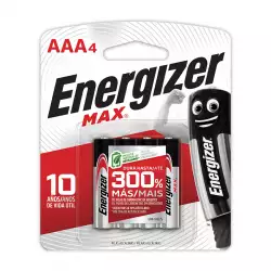 Pila Energizer  Aaa X4 Alcalina